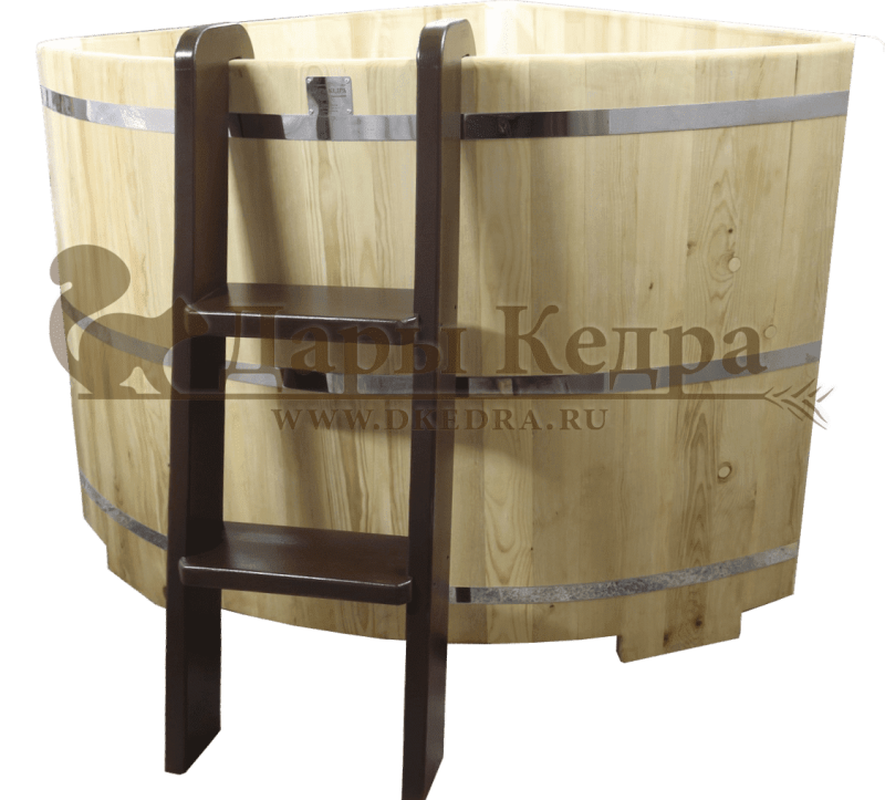 Угловая купель для бани из кедра
