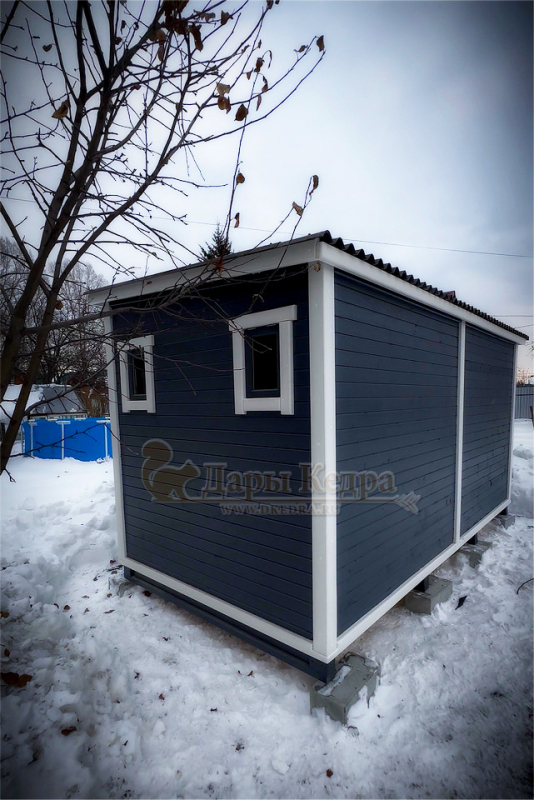 Каркасно-щитовая баня из кедра «Оптима»